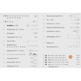 Set di attrezzi universale PROJAHN proficraft metrico 6 angoli 12,5 / 1/2" 84 pezzi