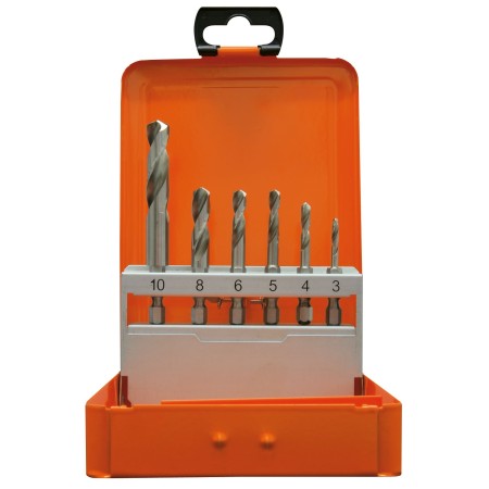 Coffret de forets hélicoïdaux PROJAHN HSS-G 6 pans 6,35 mm (1/4") 6 pièces