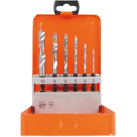 Set di punte elicoidali in legno PROJAHN a 6 lati 1/4" 6 pezzi