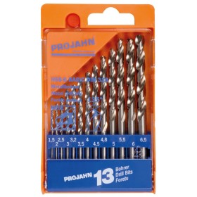 Set di punte elicoidali PROJAHN HSS-G DIN 338 Tipo N BASIC 13 pezzi