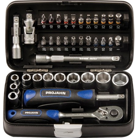 PROJAHN 1/4" Mini-Steckschlüssel- & Bit-Box 38-tlg
