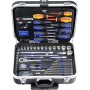 Chariot à outils universel métrique 6 pans PROJAHN proficraft 6,3 / 1/4" + 12,5 / 1/2" 130 pièces - vue détaillée