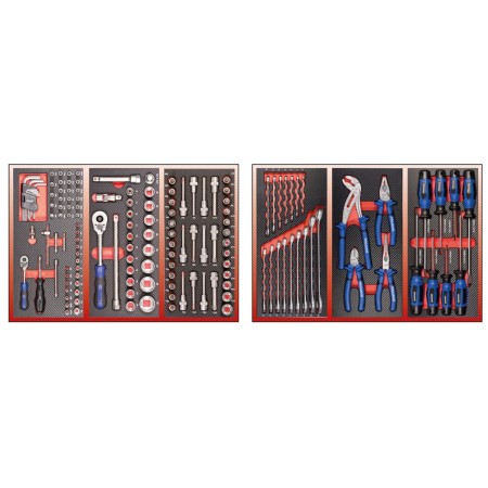Set attrezzi PROJAHN per carrello officina 148 pezzi per 2 cassetti