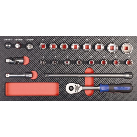 PROJAHN PROForm Einlagesystem 3/8" Steckschlüssel Satz 23-tlg