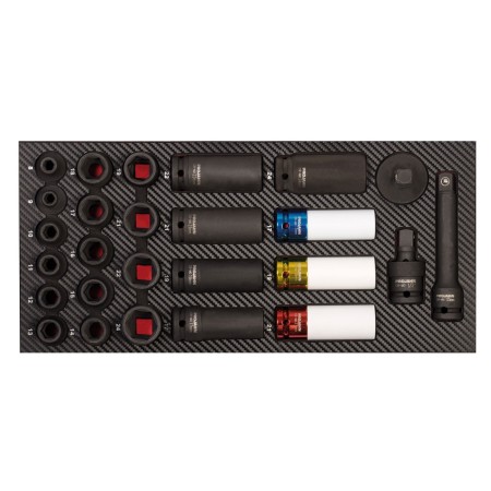 PROJAHN PROForm Einlagesystem 1/2" Schlagnuss-Set 30-tlg
