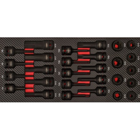 Ensemble de douilles à chocs PROJAHN PROForm 1/2" 28 pièces