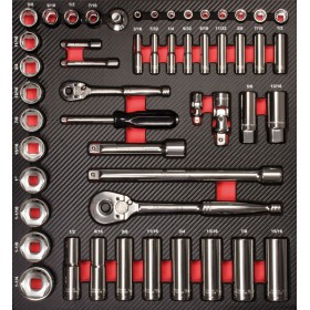 PROJAHN PROForm Einlagesystem Stecknuss, Zoll 51-tlg