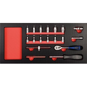 PROJAHN PROForm Einlagesystem 1/4" Xi-on Steckschlüssel-Satz 18-tlg