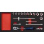 PROJAHN PROForm Einlagesystem 3/8" Xi-on Steckschlüssel-Satz 17-tlg