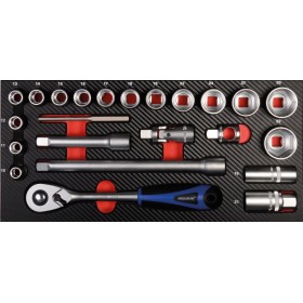 PROJAHN PROForm Einlagesystem 1/2" Xi-on Steckschlüssel-Satz 23-tlg