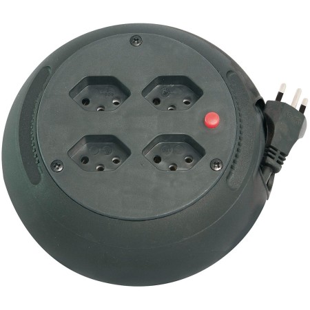 Brennenstuhl Design Kabelbox 4-fach / Mini-Kabeltrommel (Indoor-Kabeltrommel für Haushalt, 4m Kabel)