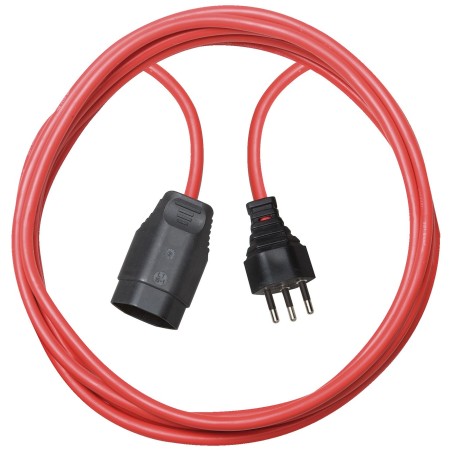Brennenstuhl Prolunga in plastica, spina T12, presa T13, cavo 5m H05VV-F 3G1,5 rosso *CH*