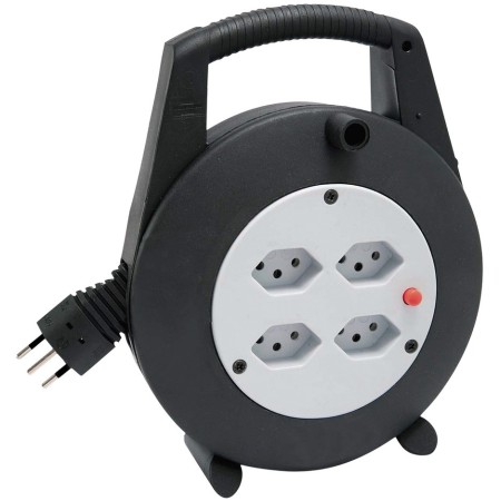 Brennenstuhl Vario Line Kabelbox 4-fach / Mini-Kabeltrommel (Indoor-Kabeltrommel für Haushalt