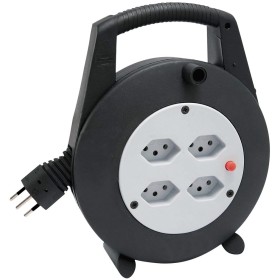 Brennenstuhl Vario Line Kabelbox 4-fach / Mini-Kabeltrommel (Indoor-Kabeltrommel für Haushalt