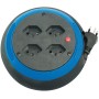 Brennenstuhl Design-Kabelbox, 4-fach schwarz/blau, Kabel 4m H05VV-F 3G1,0 *CH*