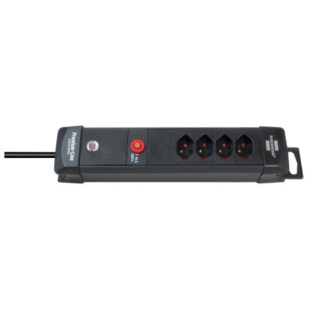 Brennenstuhl Premium-Line Steckdosenleiste 4-fach schwarz 5m H05VV-F 3G1,0 *CH*