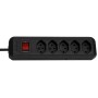 Brennenstuhl cleverLINE Steckdosenleiste 5er-Steckdosen (1,5m Kabel, mit Schalter) schwarz