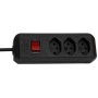 Brennenstuhl cleverLINE 3er-Steckdosenleiste (mit Schalter, 1,5m Kabel, für den Innenbereich) schwarz
