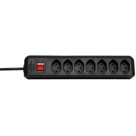 Brennenstuhl cleverLINE 7-fach Steckdosenleiste (mit Schalter, 2m Kabel, für den Innenbereich) schwarz