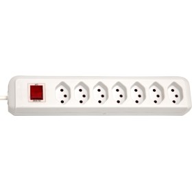 Brennenstuhl cleverLINE 7-fach Steckdosenleiste (mit Schalter, 2m Kabel, für den Innenbereich) weiss