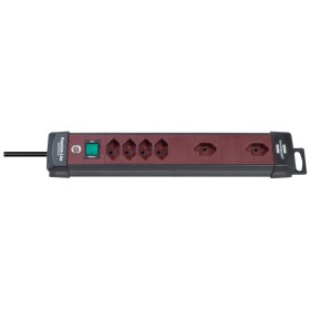 Brennenstuhl Premium-Line Technik Steckdosenleiste 4+2-fach schwarz/bordeaux 3m 3G1,5