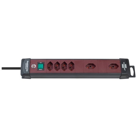 Brennenstuhl Premium-Line Technik Steckdosenleiste 4+2-fach schwarz/bordeaux 3m 3G1,5