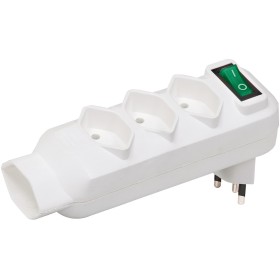 Brennenstuhl Abzweigstecker 3+1-fach weiss mit Schalter, 350° drehbar *CH*