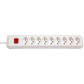 Brennenstuhl cleverLINE 9er-Steckdosenleiste (mit Schalter, 2m Kabel, für den Innenbereich) weiss