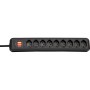 Brennenstuhl cleverLINE 9er-Steckdosenleiste (mit Schalter, 2m Kabel, für den Innenbereich) schwarz