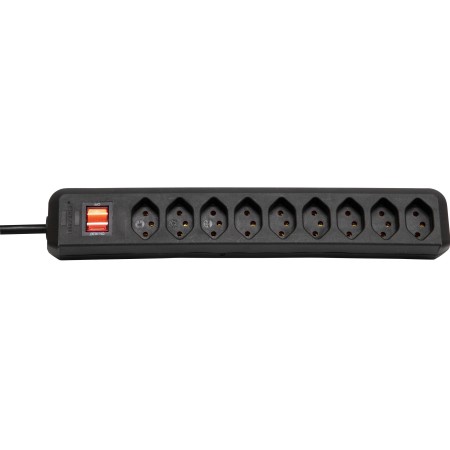Brennenstuhl cleverLINE 9er-Steckdosenleiste (mit Schalter, 2m Kabel, für den Innenbereich) schwarz