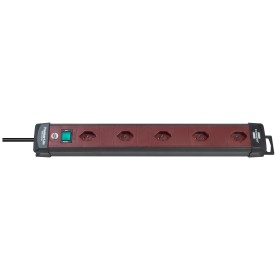 Brennenstuhl Premium-Line Technik Steckdosenleiste 5-fach schwarz/bordeaux 3m H05VV-F 3G1,5 *CH*