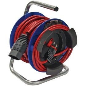Brennenstuhl Kompakt G 180 Gerätekabelrolle, Kupplung T13, Stecker T12, 15m H05VV-F 3G1,0 rot