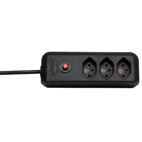 Brennenstuhl cleverLINE 3er-Steckdosenleiste (1,5m Kabel, ohne Schalter, für den Innenbereich) schwarz