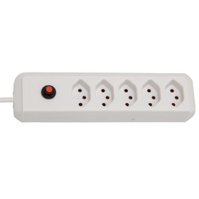 Brennenstuhl cleverLINE 5er-Steckdosenleiste (1,5m Kabel, ohne Schalter, für den Innenbereich) weiss