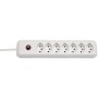 Brennenstuhl cleverLINE 7er-Steckdosenleiste (2m Kabel, ohne Schalter, für den Innenbereich) weiss