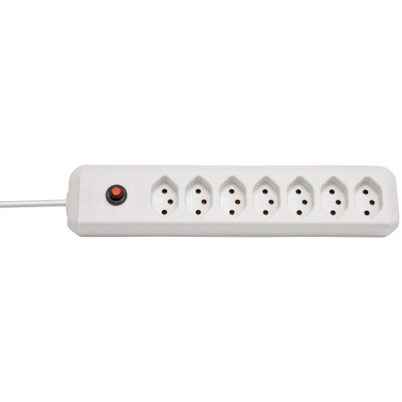 Brennenstuhl cleverLINE 7er-Steckdosenleiste (2m Kabel, ohne Schalter, für den Innenbereich) weiss