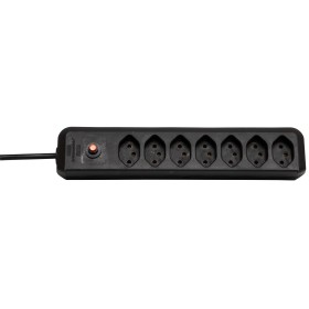 Brennenstuhl cleverLINE 7er-Steckdosenleiste (2m Kabel, ohne Schalter, für den Innenbereich) schwarz