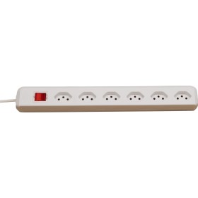 Brennenstuhl cleverLINE 6-fach-Steckdosenleiste 90° (2m Kabel, mit Schalter, für den Innenbereich) weiss