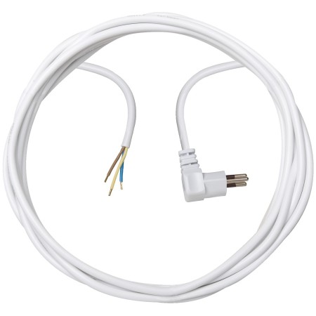Brennenstuhl Qualitäts-Kunststoff-Anschlusskabel mit Winkelstecker (Anschlusskabel für innen mit 3m