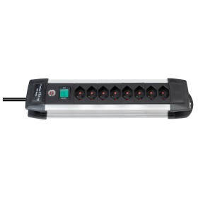 Brennenstuhl Premium-Alu-Line Steckdosenleiste 8-fach / Steckerleiste aus hochwertigem Aluminium
