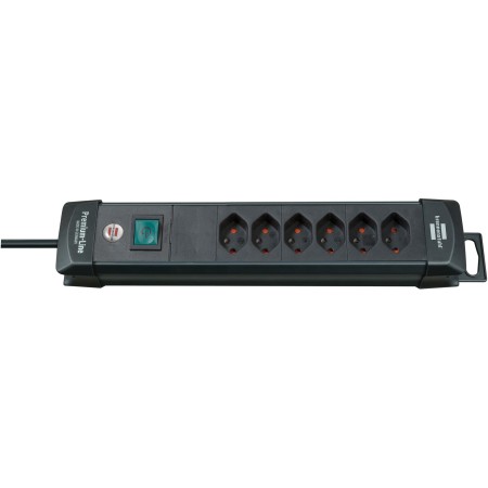 Brennenstuhl Premium-Line Steckdosenleiste 6-fach schwarz 5m H05VV-F 3G1,0 *CH*
