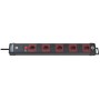 Brennenstuhl Striscia di prese Premium-Line Technik 5 prese nero/bordeaux 3m H05VV-F 3G1,5 *CH*