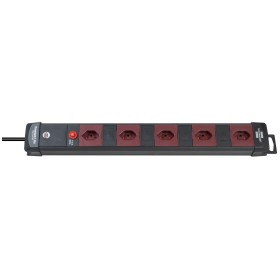 Brennenstuhl Striscia di prese Premium-Line Technik 5 prese nero/bordeaux 3m H05VV-F 3G1,5 *CH*