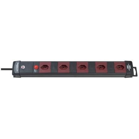 Brennenstuhl Striscia di prese Premium-Line Technik 5 prese nero/bordeaux 3m H05VV-F 3G1,5 *CH*