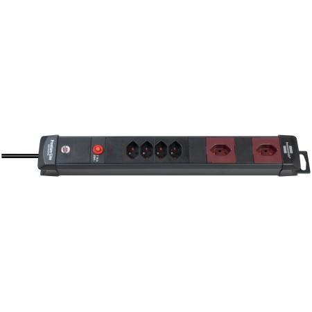 Brennenstuhl Barrette multiprise Premium-Line Technik 4+2 prises noir/bordeaux 3m 3G1,5