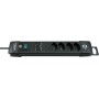 Brennenstuhl Ciabatta parafurtiva Premium-Line 60.000A 4 prese nero 1,8m H05VV-F 3G1,0 *CH*