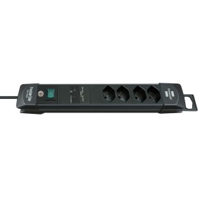Brennenstuhl Ciabatta parafurtiva Premium-Line 60.000A 4 prese nero 1,8m H05VV-F 3G1,0 *CH*