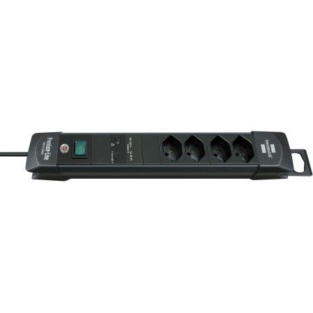 Brennenstuhl Ciabatta parafurtiva Premium-Line 60.000A 4 prese nero 1,8m H05VV-F 3G1,0 *CH*