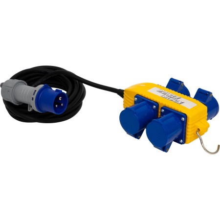 Brennenstuhl Distributore di corrente CEE, 4 prese CEE 230V/16A, spina CEE 230V/16A, cavo 25m 3G2,5 nero
