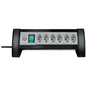 Brennenstuhl Premium-Office-Line Steckdosenleiste 6-fach schwarz/lichtgrau 3m H05VV-F 3G1,5 *CH*